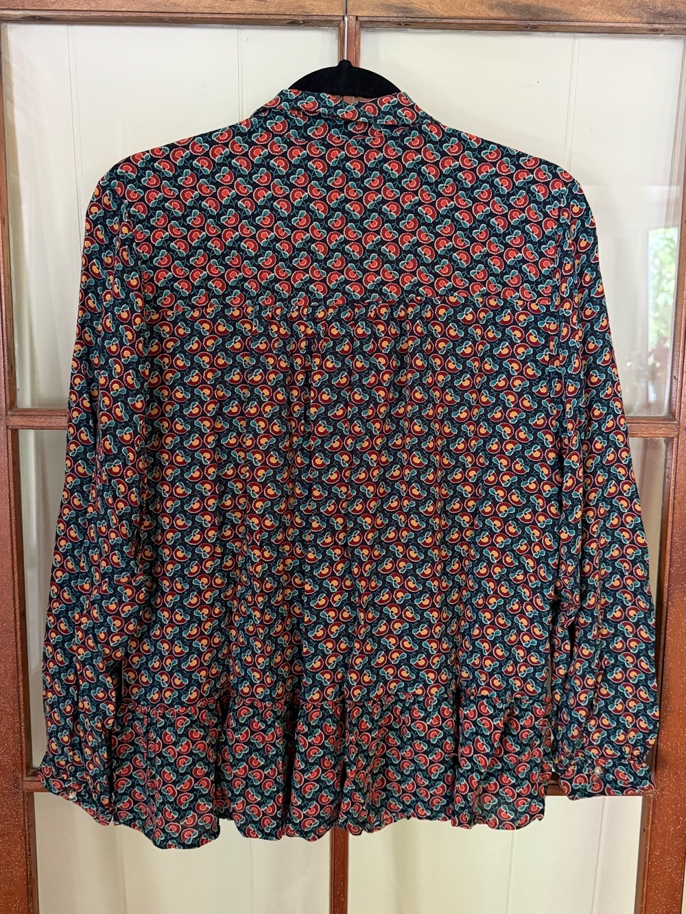 Anthropologie Maeve Janie Flounced Peasant Blouse Boho Floral Cottagecore - 12 - Picture 9 of 12